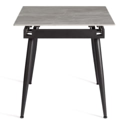 Стол обеденный Балморал / Балморал столешница керамика (глянцевая) / опоры металл, серый/черный, (120+40)х80х75 см / Balmoral