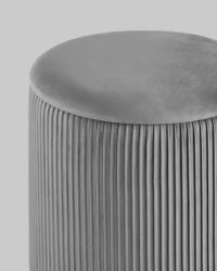 Банкетка Шарлотта с ящиком велюр Серый