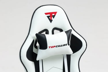 Кресло спортивное ТопЧаирс Шадов бело-черный / TopChairs Shadow