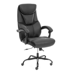 Кресло руководителя Камбридге металБЛ кож/зам/ткань, черный/черный, 36-6/11 / Cambridge metalBL