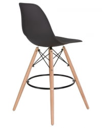 Стул барный ДОБРИН ДСВ БАР (ножки светлый бук, цвет темно-серый (ГР-04)) 2 шт / DOBRIN DSW BAR (GR-04))