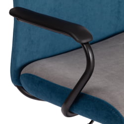 Компьютерное кресло ФЛЙ флок , серый/синий, 29/32 / FLY