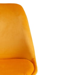 Стул ТУЛИП СОФТ (мод. 74) / 1 шт. в упаковке вельвет/дерево , 54 х 47 х 83 см , желтый (ХЛР 41)/натуральный / TULIP SOFT (mod. (HLR