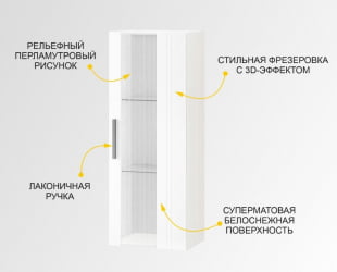 Шкаф-витрина малый (лев/прав) Николь 603.07