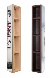 Поворотный зеркальный шкаф Хоп Шелф Венге