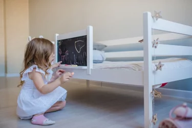 Съемный борт с грифельной доской РооРоом ВК-5 Белый / RooRoom VK-5