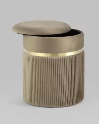 Банкетка Миранда с ящиком велюр Бежевый