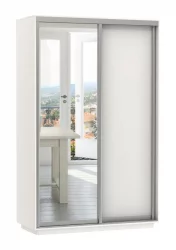 Шкаф-купе двухдверный Экспресс Хит Медиум Белый снег