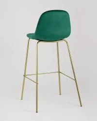 Стул барный Валенсия Зеленый с золотыми ножками