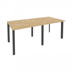 Стол переговорный (2 столешницы) ОНИКС О.МП-ПРГ-2.1 Тиквуд Светлый/Антрацит / ONIX O.MP-PRG-2.1