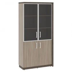 Шкаф комбинированный правый ВООД&СТОНЕ СФ-534894 Бетон Чикаго темный Дрифтвуд / WOOD&STONE