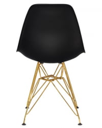 Стул обеденный ДОБРИН ДСР (ножки золотые, цвет чёрный (Б-03)) 4 шт / DOBRIN DSR (B-03))