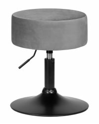 Пуф ДОБРИН ДЭННИ БЛАCК (серый велюр (МДЖ9-75)) / DOBRIN DANNY BLACK (MJ9-75))