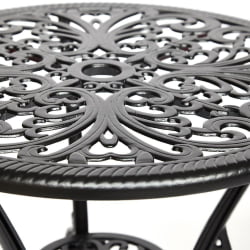 Комплект Сеcрет Де Маисон Романсе (стол +2 стула) алюминиевый сплав, Д60/Х67, 53х41х89см, черный / Secret De Maison Romance D60/H67,