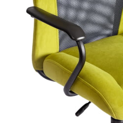 Кресло СТАФФ флок/ткань, олива/серый, 23/В-12 / STAFF 23/W-12