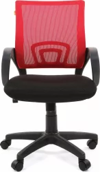 Кресло оператора CХАИРМАН 696 Черный пластик (блаcк) красный / CHAIRMAN (black)