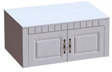 Двустворчатый шкаф Прованс 02 Бодега белая Платина премиум