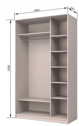 Шкаф-купе эконом Хит-23-14-77 Лондон Ясень шимо светлый