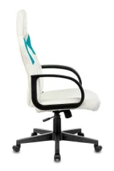 Геймерское кресло Бюрократ ЗОМБИЕ РУННЕР Белый-голубой / ZOMBIE RUNNER