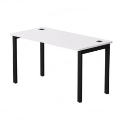 Стол прямой на металлокаркасе, опоры 90 гр Еверпроф ЕВО 254С007 Белый Черный / Everprof EVO 254S007