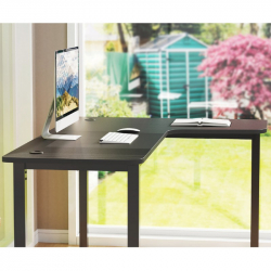 Угловой компьютерный стол ЕУРЕКА ЕРК-CД-Л01Р-60Б Блаcк / EUREKA ERK-CD-L01R-60B Black