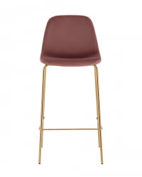 Стул барный Валенсия СН золотые ножки велюр Пыльно-розовый / SN