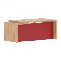 Стол руководителя правый Торр ЛУКС ТЛCТ 189 Р Дуб Бофорд Красный / Torr LUX TLCT R