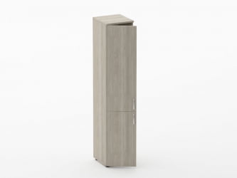 Шкаф высокий закрытый Глассй 6.19.13Л Дуб сантана светлый / Glassy