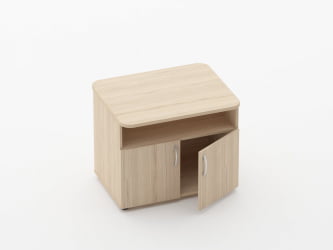 Тумба под оргтехнику Глассй 3.16.10 Дуб молочный / Glassy