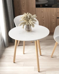 Стол круглый ЕАМЕС ДСТ НЕВ Д=80 белый / EAMES DST NEW D=80