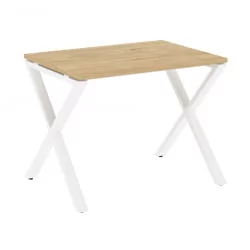 Стол рабочий ЛОФТ ВР.Л-СРКС-1.7 Металл белый Тиквуд светлый / LOFT VR.L-SRX-1.7