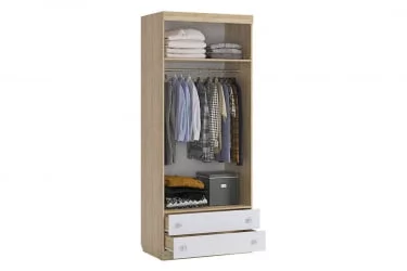 Шкаф комбинированный (с ящ. 2-створчатый) Форсаж МКФ-01 Дуб сонома/белый / MKF-01