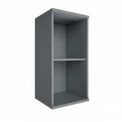 Стеллаж низкий узкий Рива А.СУ-3 Клен/Металлик / Riva