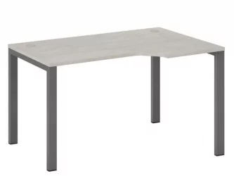 Стол эргономичный правый на металлоопорах Нев Лине НЛН36322524 Дуб шамони светлый / New Line NLN36322524