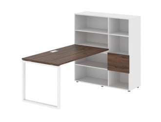 Рабочая станция ЕДИС ЕКРСТ 1215 Дуб Денвер темный Белый Белый / EDIS EQRST