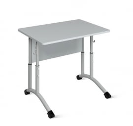Стол ученический 1-местный регулируемый (рост 3-5) 700х500 мм ЛДСП Бук/Металл Серый