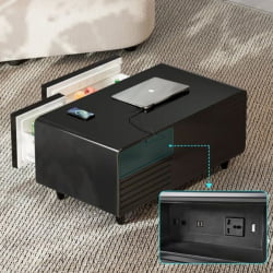 Умный кофейный столик с холодильником ЕУРЕКА ТБ90, Блаcк / EUREKA TB90, Black