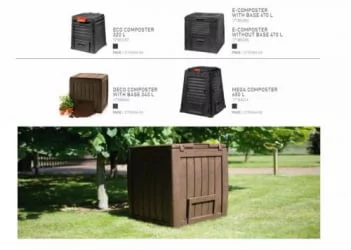 Компостер ДЕCО CОМПОСТЕР ВИТХ БАСЕ 340 Л / DECO COMPOSTER WITH BASE L