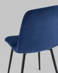 Стул Оливер велюр Темно-синий / Oliver