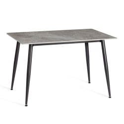 Обеденный стол Аустен/Остин столешница керамика (глянцевая) / опоры металл, серый/черный, 120кс80кс75 см / Austen/Остин 120x80x75