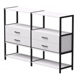 Набор стеллажных систем Еверпроф ЕВО №2  Белый Черный / Everprof EVO