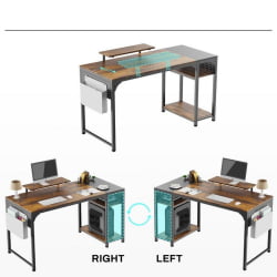 Стол письменный (для компьютера) ЕУРЕКА ЗКС-СС140Б-РВБ с шириной 140 см Реcлаимед Воод / EUREKA ZX-SS140B-RWB Reclaimed Wood