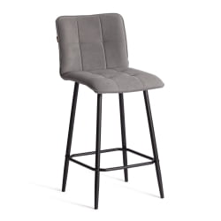 Барный стул Бари/Бари велюр, серый, 29, 42х55х99 см / Bari/Бари