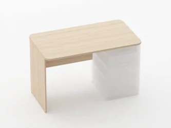 Стол прямой под встроенную тумбу Глассй 1.101.12Пр Венге / Glassy