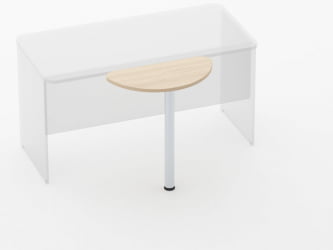 Приставка-полукруг Глассй 2.14 Дуб молочный / Glassy