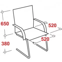 Конференц-кресло ВТ_CХ416-В Кожзам 124480 Черный / VT_CH416-V