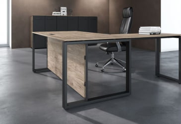 Комплект мебели для кабинета руководителя ЕНИО №4 Кария Пальмира Антрацит / ENIO