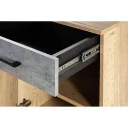 Тумба для обуви с ящиком Лофт (ТОЯ) Дуб натур/Бетон / Loft