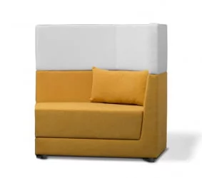 Диван металл Элемент 2Б2 Желтый/Белый