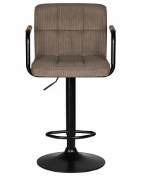 Стул барный ДОБРИН КРУГЕР АРМ БЛАCК (какао вельвет (ЛАР-Е2041-05)) / DOBRIN KRUGER ARM BLACK (LAR-E2041-05))
